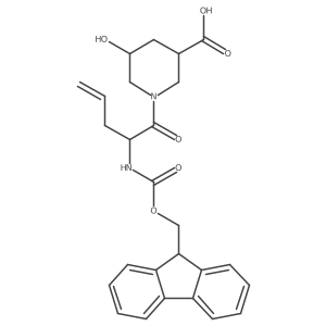 1-[2-({[(9H-fluoren-9-yl)methoxy]carbonyl}amino)pent-4-enoyl]-5-hydroxypiperidine-3-carboxylic acid Structure
