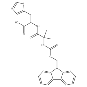 2-[2-({[(9H-fluoren-9-yl)methoxy]carbonyl}amino)-2-methylpropanamido]-3-(1,3-thiazol-5-yl)propanoic acid Structure