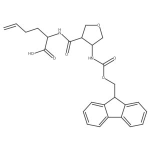 2-{[4-({[(9H-fluoren-9-yl)methoxy]carbonyl}amino)oxolan-3-yl]formamido}hex-5-enoic acid Structure