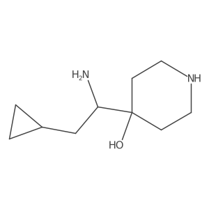 4-(1-Amino-2-cyclopropylethyl)piperidin-4-ol结构式