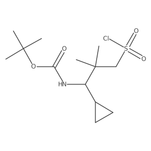 tert-butyl N-[3-(chlorosulfonyl)-1-cyclopropyl-2,2-dimethylpropyl]carbamate结构式