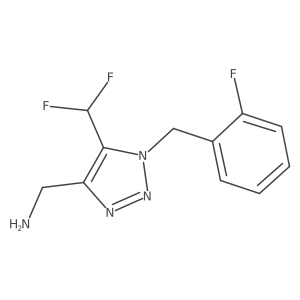 [5-(difluoromethyl)-1-[(2-fluorophenyl)methyl]-1H-1,2,3-triazol-4-yl]methanamine Structure