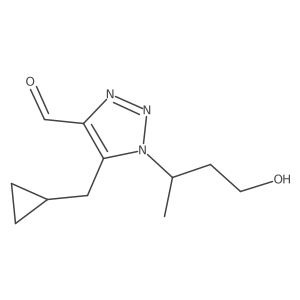 5-(cyclopropylmethyl)-1-(4-hydroxybutan-2-yl)-1H-1,2,3-triazole-4-carbaldehyde结构式