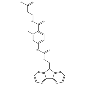 3-{[4-({[(9H-fluoren-9-yl)methoxy]carbonyl}amino)-2-fluorophenyl]formamido}propanoic acid结构式