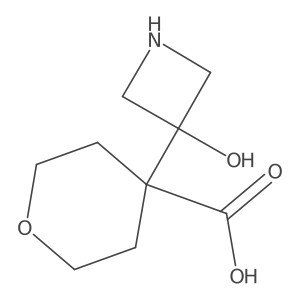 4-(3-Hydroxyazetidin-3-yl)oxane-4-carboxylic acid Structure