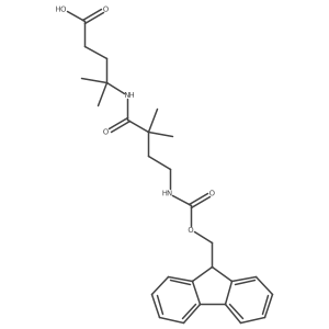 4-[4-({[(9H-fluoren-9-yl)methoxy]carbonyl}amino)-2,2-dimethylbutanamido]-4-methylpentanoic acid Structure