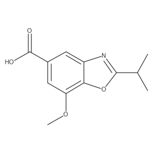 7-Methoxy-2-(propan-2-yl)-1,3-benzoxazole-5-carboxylic acid结构式