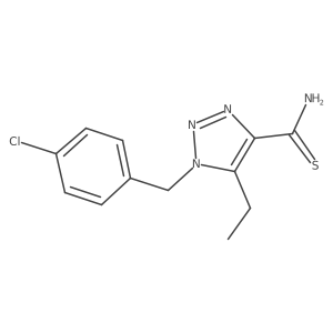1-[(4-chlorophenyl)methyl]-5-ethyl-1H-1,2,3-triazole-4-carbothioamide Structure