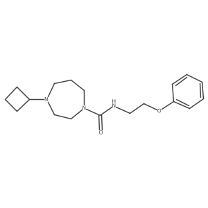 4-cyclobutyl-N-(2-phenoxyethyl)-1,4-diazepane-1-carboxamide Structure