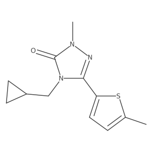 4-(cyclopropylmethyl)-1-methyl-3-(5-methylthiophen-2-yl)-4,5-dihydro-1H-1,2,4-triazol-5-one结构式