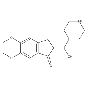 2-(Hydroxy(piperidin-4-yl)methyl)-5,6-dimethoxy-2,3-dihydro-1H-inden-1-one结构式