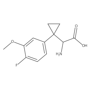 2-Amino-2-[1-(4-fluoro-3-methoxyphenyl)cyclopropyl]acetic acid结构式