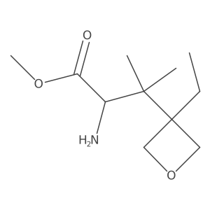 Methyl 2-amino-3-(3-ethyloxetan-3-yl)-3-methylbutanoate结构式