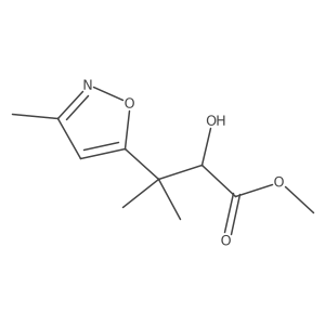 Methyl 2-hydroxy-3-methyl-3-(3-methyl-1,2-oxazol-5-yl)butanoate结构式