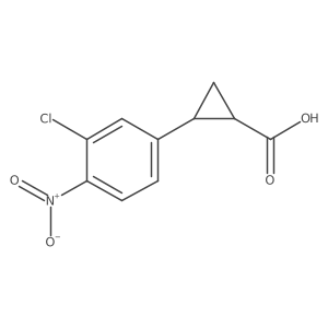 2-(3-Chloro-4-nitrophenyl)cyclopropane-1-carboxylic acid结构式