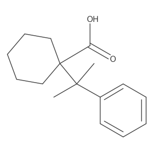 1-(2-Phenylpropan-2-yl)cyclohexane-1-carboxylic acid结构式