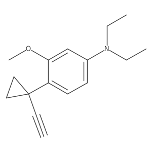 N,N-diethyl-4-(1-ethynylcyclopropyl)-3-methoxyaniline结构式