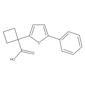 1-(5-Phenylthiophen-2-yl)cyclobutane-1-carboxylic acid Structure