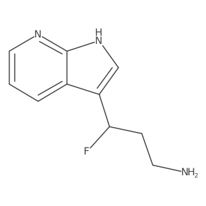 3-fluoro-3-{1H-pyrrolo[2,3-b]pyridin-3-yl}propan-1-amine结构式