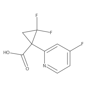 2,2-Difluoro-1-(4-fluoropyridin-2-yl)cyclopropane-1-carboxylic acid Structure