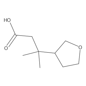 3-Methyl-3-(oxolan-3-yl)butanoic acid Structure