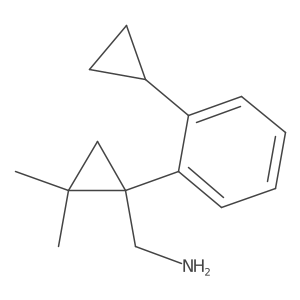 [1-(2-Cyclopropylphenyl)-2,2-dimethylcyclopropyl]methanamine结构式