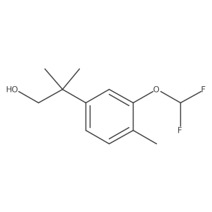2-[3-(Difluoromethoxy)-4-methylphenyl]-2-methylpropan-1-ol结构式