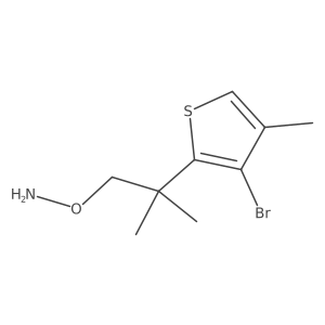 O-[2-(3-bromo-4-methylthiophen-2-yl)-2-methylpropyl]hydroxylamine结构式