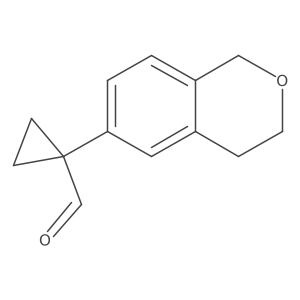 1-(3,4-dihydro-1H-2-benzopyran-6-yl)cyclopropane-1-carbaldehyde Structure