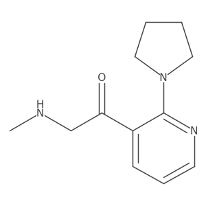 2-(Methylamino)-1-[2-(pyrrolidin-1-yl)pyridin-3-yl]ethan-1-one结构式