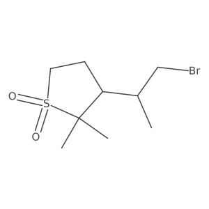 3-(1-Bromopropan-2-yl)-2,2-dimethyl-1lambda6-thiolane-1,1-dione结构式