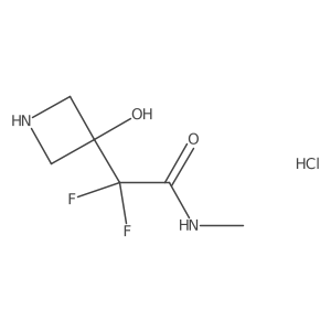 2,2-Difluoro-2-(3-hydroxyazetidin-3-yl)-N-methylacetamide hydrochloride结构式