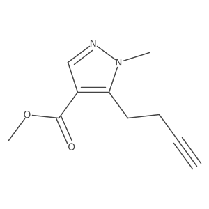 methyl 5-(but-3-yn-1-yl)-1-methyl-1H-pyrazole-4-carboxylate结构式