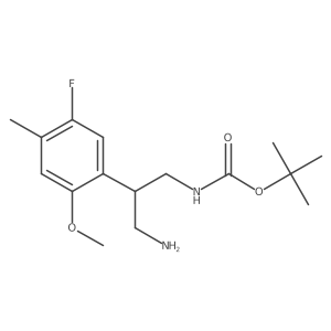 tert-butyl N-[3-amino-2-(5-fluoro-2-methoxy-4-methylphenyl)propyl]carbamate结构式
