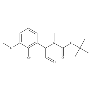 tert-butyl N-[1-(2-hydroxy-3-methoxyphenyl)-2-oxoethyl]-N-methylcarbamate结构式