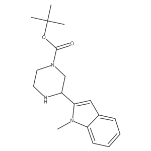 tert-butyl 3-(1-methyl-1H-indol-2-yl)piperazine-1-carboxylate结构式