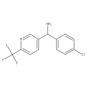 (4-Chlorophenyl)-[6-(trifluoromethyl)pyridin-3-yl]methanamine Structure