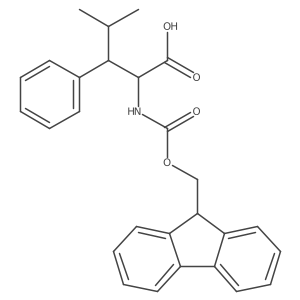 2-(9H-Fluoren-9-ylmethoxycarbonylamino)-4-methyl-3-phenylpentanoic acid Structure