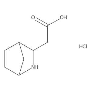 2-[(1R,3R,4S)-2-Azabicyclo[2.2.1]heptan-3-yl]acetic acid;hydrochloride结构式