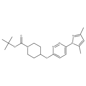 tert-butyl 4-{[6-(3,5-dimethyl-1H-pyrazol-1-yl)pyridazin-3-yl]oxy}piperidine-1-carboxylate结构式