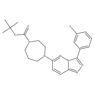 Tert-butyl 4-[3-(3-fluorophenyl)-[1,2,4]triazolo[4,3-b]pyridazin-6-yl]-1,4-diazepane-1-carboxylate结构式
