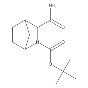 Tert-butyl (1R,3S,4S)-3-carbamoyl-2-azabicyclo[2.2.1]heptane-2-carboxylate结构式