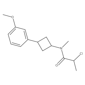 2-Chloro-N-[3-(3-methoxyphenyl)cyclobutyl]-N-methylpropanamide结构式