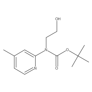 tert-butyl N-(2-hydroxyethyl)-N-(4-methylpyridin-2-yl)carbamate结构式