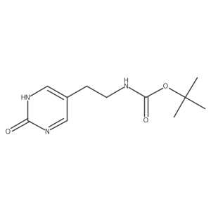 tert-butyl N-[2-(2-hydroxypyrimidin-5-yl)ethyl]carbamate结构式