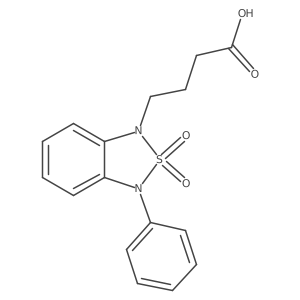 4-(2,2-Dioxo-3-phenyl-1,3-dihydro-2lambda6,1,3-benzothiadiazol-1-yl)butanoic acid结构式