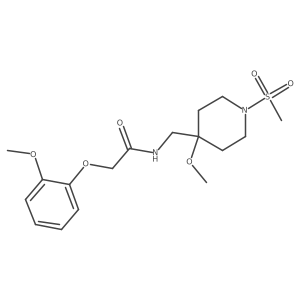 N-[(1-methanesulfonyl-4-methoxypiperidin-4-yl)methyl]-2-(2-methoxyphenoxy)acetamide Structure