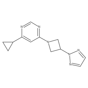 4-cyclopropyl-6-[3-(2H-1,2,3-triazol-2-yl)azetidin-1-yl]pyrimidine Structure
