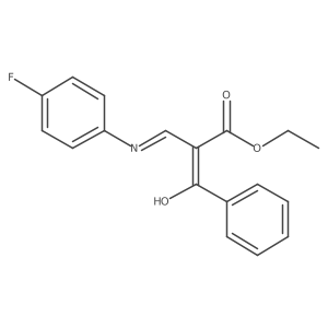 Ethyl (E)-2-[(4-fluorophenyl)iminomethyl]-3-hydroxy-3-phenylprop-2-enoate Structure