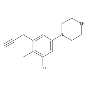 2-Methyl-5-(piperazin-1-yl)-3-(prop-2-yn-1-yl)benzene-1-thiol结构式